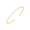 14k Yellow Gold High Polish Bead Cuff Bangle (2mm)
