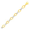 Twisted Oval Chain Bracelet in 14k Two Tone Gold