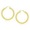 14k Yellow Gold Polished Hoop Earrings (4x40mm)