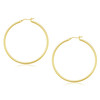 14k Yellow Gold Polished Hoop Earrings (2x45mm)