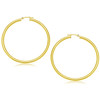 14k Yellow Gold Polished Hoop Earrings (3x50mm)