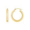 14K Yellow Gold Square Tube Hoop Earrings(3x20mm)
