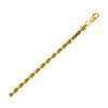10K Yellow Gold Lite Hollow Diamond Cut Rope Chain (3.20 mm)