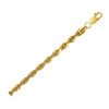 10K Yellow Gold Lite Hollow Diamond Cut Rope Chain (4.00 mm)