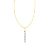 14k Yellow Gold Bar Pendant with Diamonds