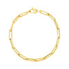 14K Yellow Gold Bold Paperclip Chain Bracelet