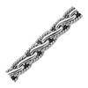 Oxidized Sterling Silver Men's Chain Bracelet in a Cable Motif
