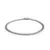3.6mm 14k White Gold Solid Curb Bracelet