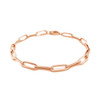 14K Rose Gold Bold Paperclip Chain Bracelet