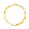 14K Yellow Gold Extra Wide Paperclip Chain Bracelet