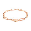 14K Rose Gold Extra Wide Paperclip Chain Bracelet
