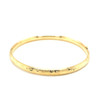 10k Yellow Gold Botanical Pattern Florentine Bangle