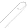 14k White Gold Adjustable Popcorn Chain 1.3mm