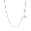 14k White Gold Adjustable Popcorn Chain 1.3mm