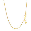 14k Yellow Gold Adjustable Box Chain 1.1mm