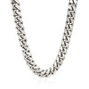 Sterling Silver Rhodium Plated Miami Cuban Chain 9.8mm