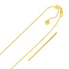 14k Yellow Gold Adjustable Franco Chain 0.9mm