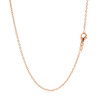 18k Rose Gold Round Oval Link Chain 1.5mm