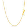 18k Yellow Gold Round Cable Link Chain 1.5mm