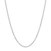 14k White Gold Round Cable Link Chain 1.5mm