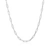 14K White Gold Delicate Paperclip Chain (2.1mm)