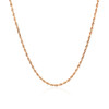 14k Rose Gold Solid Diamond Cut Rope Chain 1.5mm