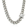 Sterling Silver Rhodium Plated Miami Cuban Chain 8.4mm