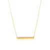 14k Yellow Gold Smooth Flat Horizontal Bar Style Necklace
