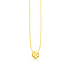 14k Yellow Gold Polished Four Leaf Clover Necklace with Diamond