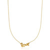 14k Yellow Gold Script LOVE Necklace