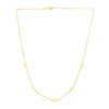 14k Yellow Gold Chain Necklace with Cross Stations
