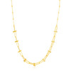 14k Yellow Gold Beaded U Link Chain Necklace