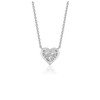 Diamond Heart Design Pendant in 14k White Gold