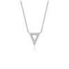 Diamond Inverted Triangle Pendant in 14k White Gold
