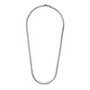 Sterling Silver Gunmetal Finish Round Box Chain Necklace