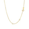 14k Yellow Gold 17 inch Necklace with Round Onyx