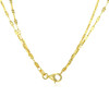 14k Yellow Gold Double Strand Chain with Puffed Heart Lariat Necklace