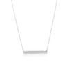 14k White Gold Smooth Flat Horizontal Bar Style Necklace