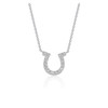 14k White Gold Horseshoe Design Diamond Pendant