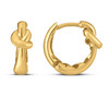 14k Yellow Gold Love knot Hoops