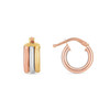 14k Tri Color Gold Trilogy Hoops