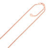 14k Rose Gold Adjustable Popcorn Chain 1.3mm