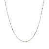 14k White Gold Diamond-Cut Alternating Bead Chain 1.2mm