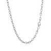3.5mm 14k White Gold Pendant Chain with Textured Links