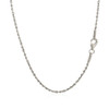 10k White Gold Solid Diamond Cut Rope Chain 1.5mm