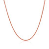 14k Rose Gold Diamond Cut Round Wheat Chain 1.1mm
