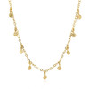 Choker Necklace with Hammered Beads in 14k Yellow Gold