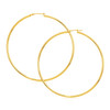 14k Yellow Gold Large Polished Hoop Earrings(2x70mm)