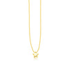14k Yellow Gold Polished Star Necklace with Diamond