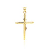 14k Two Tone Gold Cross Pendant